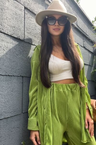 Plisovaný komplet Dolce Lime
